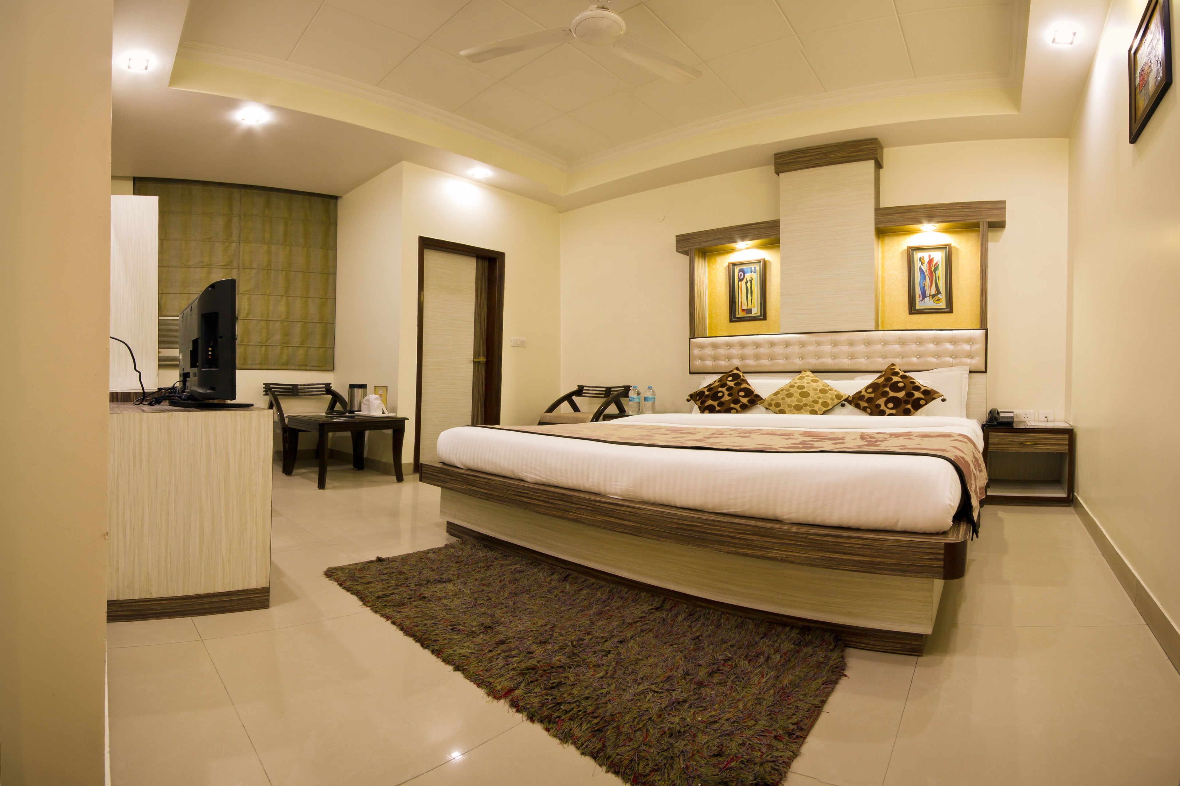 Pillow-top beds, desk, blackout curtains, soundproofing