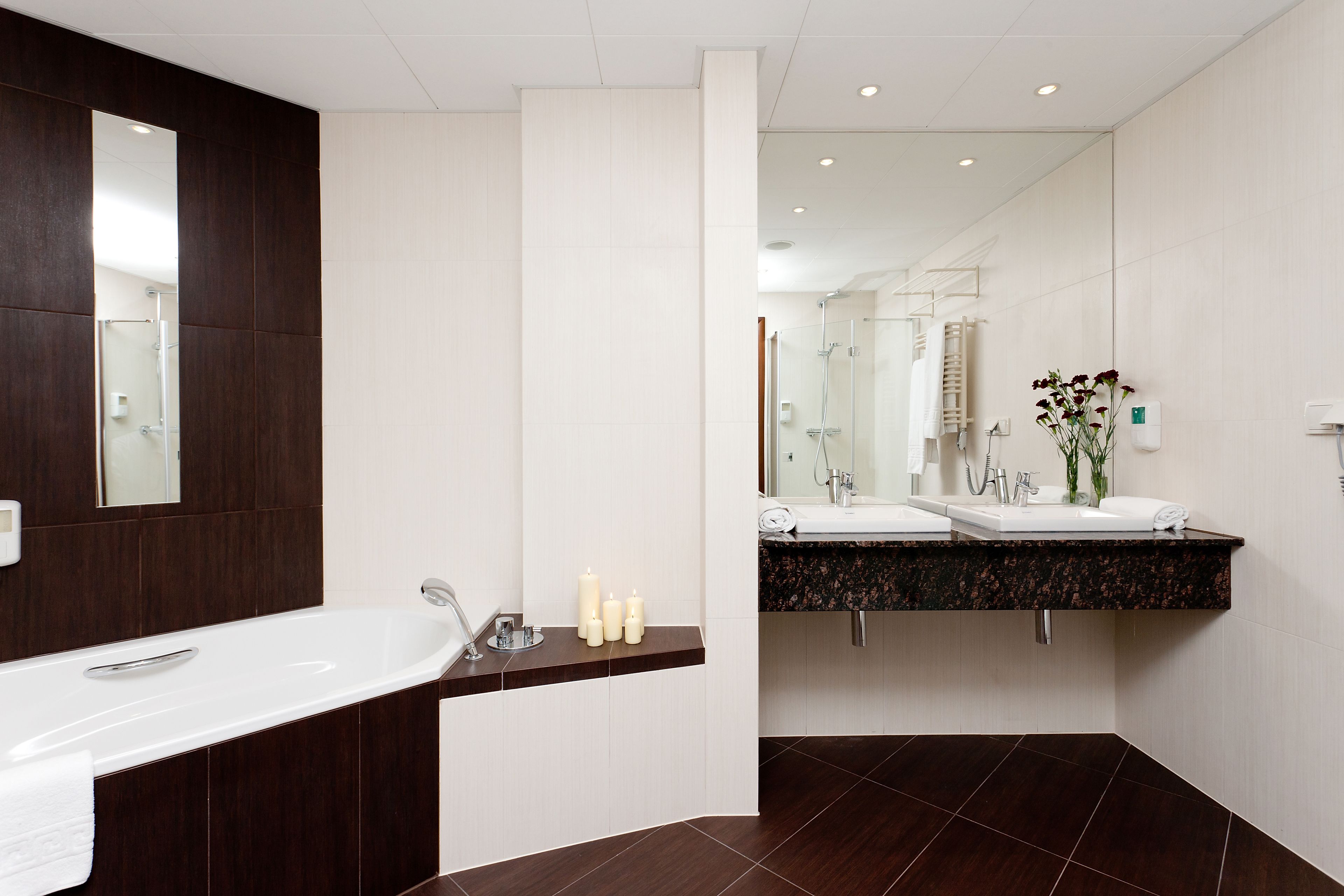 apartment | bathroom | shower, free toiletries, hair dryer, towels