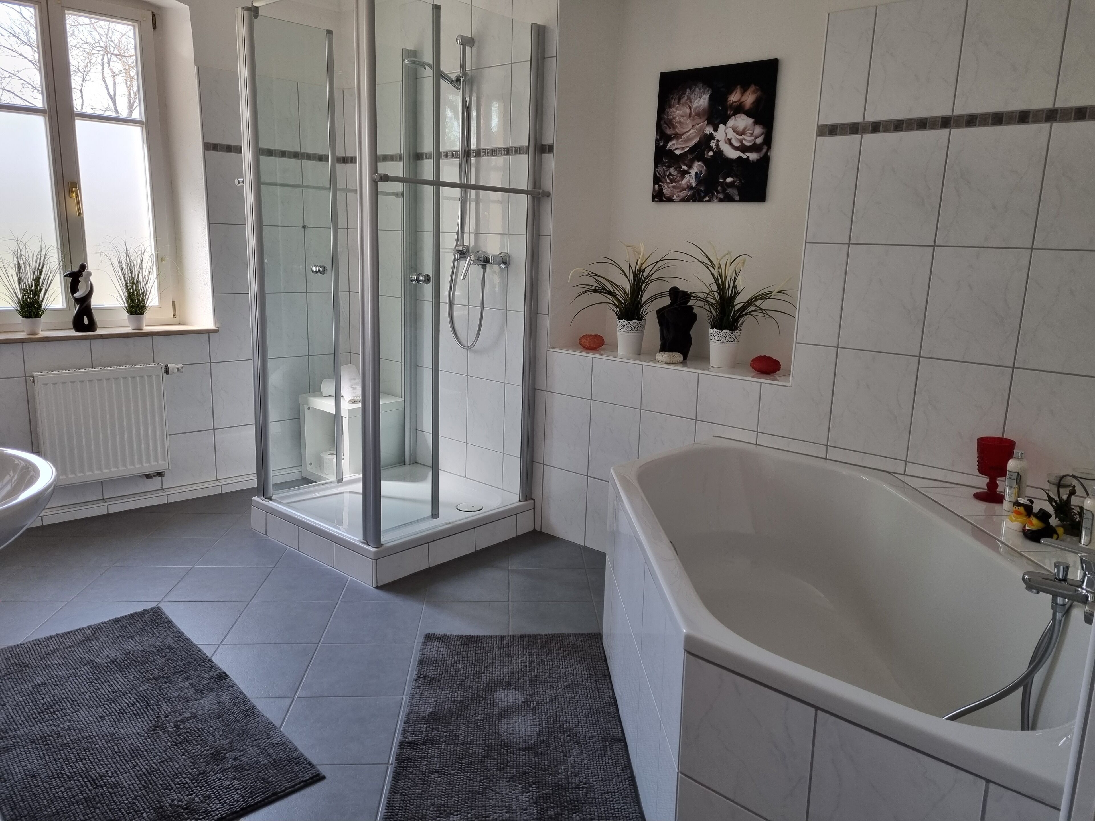 suite | bathroom | eco-friendly toiletries, hair dryer, towels, soap