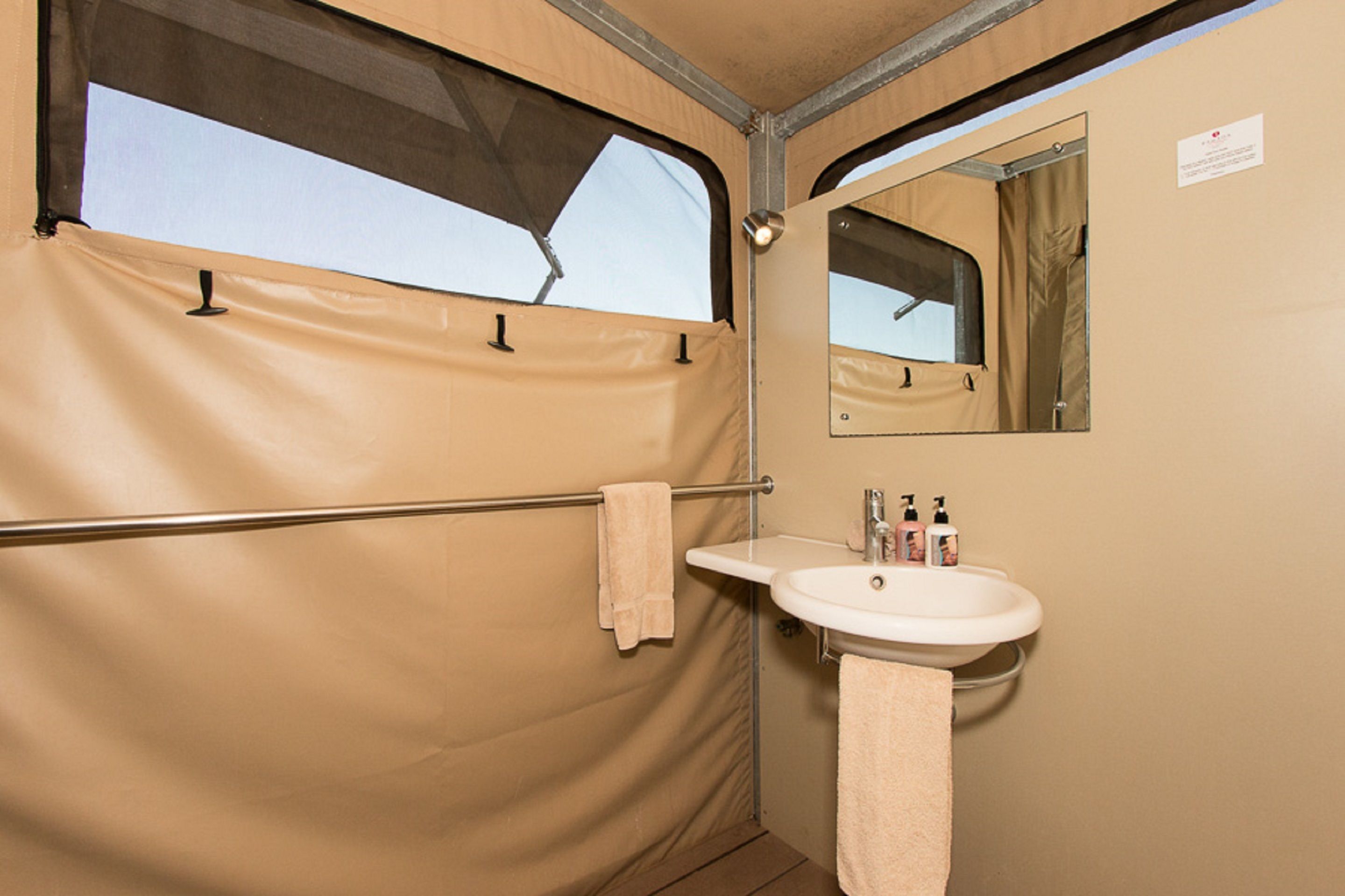 shower, free toiletries, towels