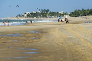Gần bãi biển, cát trắng 