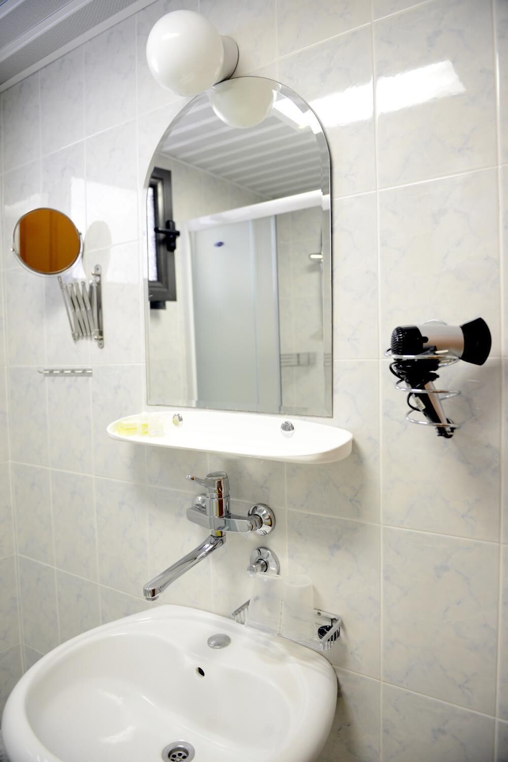 free toiletries, hair dryer, towels