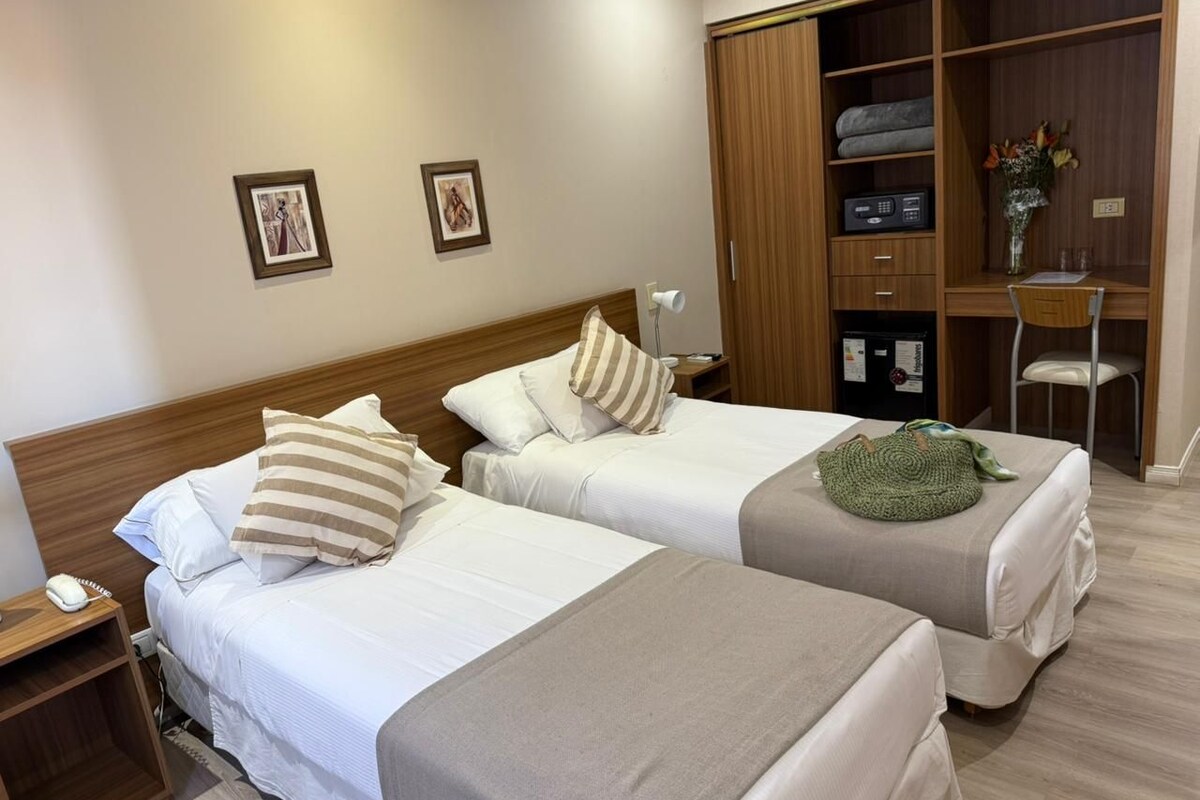 Standard Double Room | Minibar, in-room safe, desk, laptop workspace