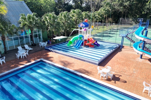 Indoor pool, outdoor pool, open 10:00 AM to 9:00 PM, pool umbrellas