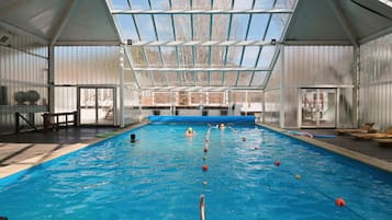 Indoor pool, seasonal outdoor pool