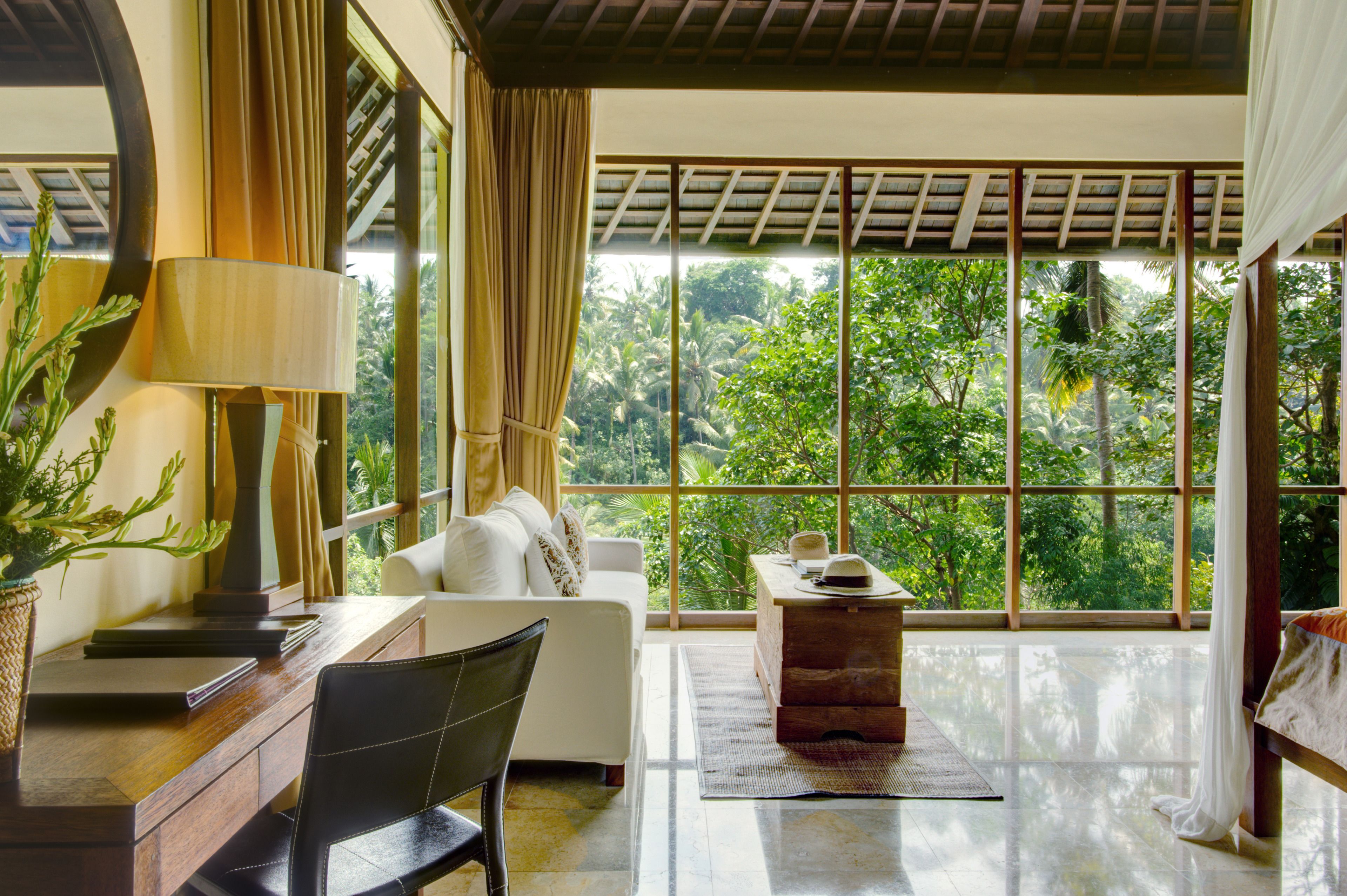 family villa, 2 bedrooms, private pool | living area | 32-inch lcd tv with cable channels, tv