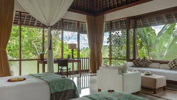 Luxury Villa, 2 Bedrooms, Private Pool | Minibar, in-room safe, desk, iron/ironing board