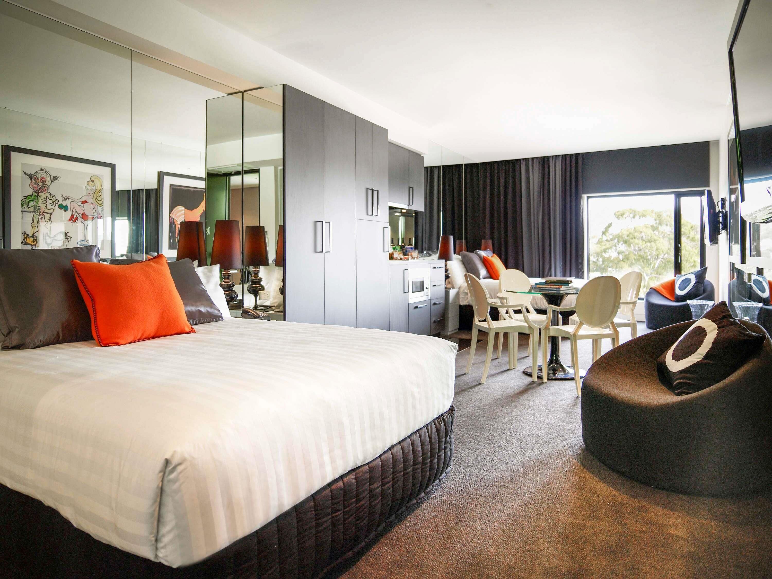 Deluxe Studio, 2 Queen Beds (Deluxe Studio Suite Twin) | Premium bedding, pillow-top beds, minibar, in-room safe