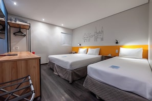 Desk, free WiFi, bed sheets