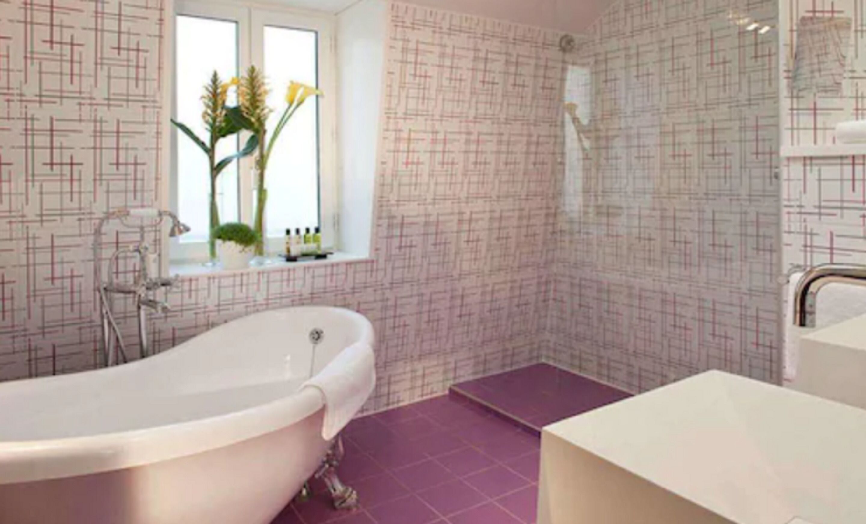 shower, designer toiletries, hair dryer, towels