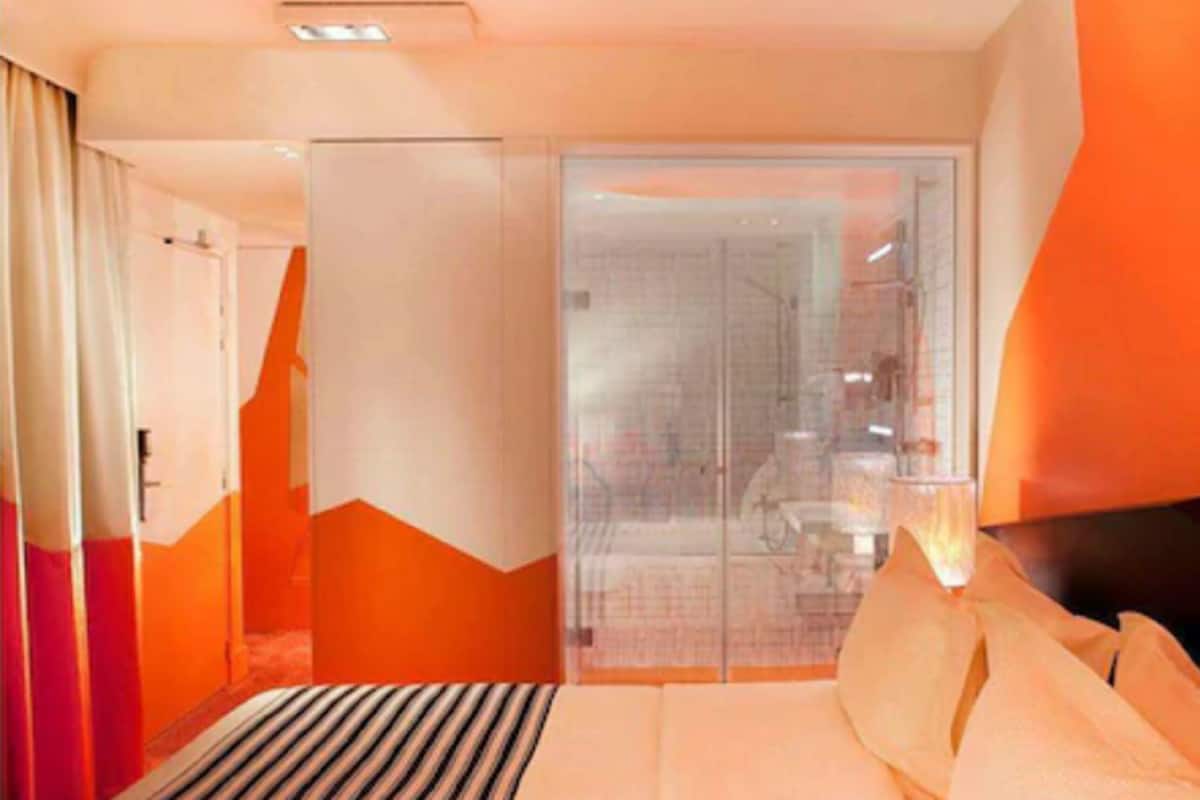 1 slaapkamer, luxe beddengoed, een minibar, een kluis op de kamer