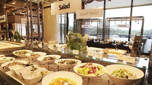 A buffet with various food stations including salads, hot foods, and a variety of dishes. - The K-Hotel Seoul (Seoul)