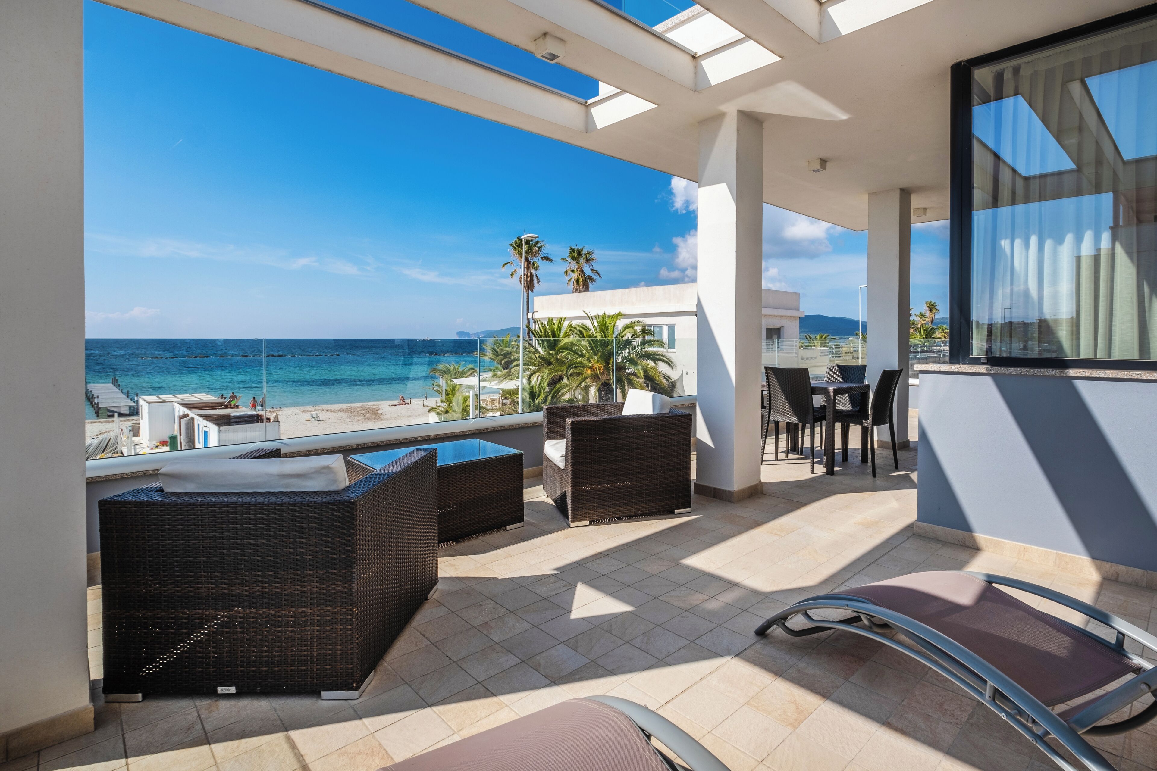 Superior-Apartment, 1 Schlafzimmer, Terrasse, Meerblick | Blick vom Balkon