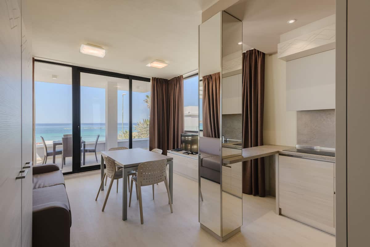 Superior Apartment, 1 Bedroom, Terrace, Sea View | In-room safe, blackout drapes, soundproofing