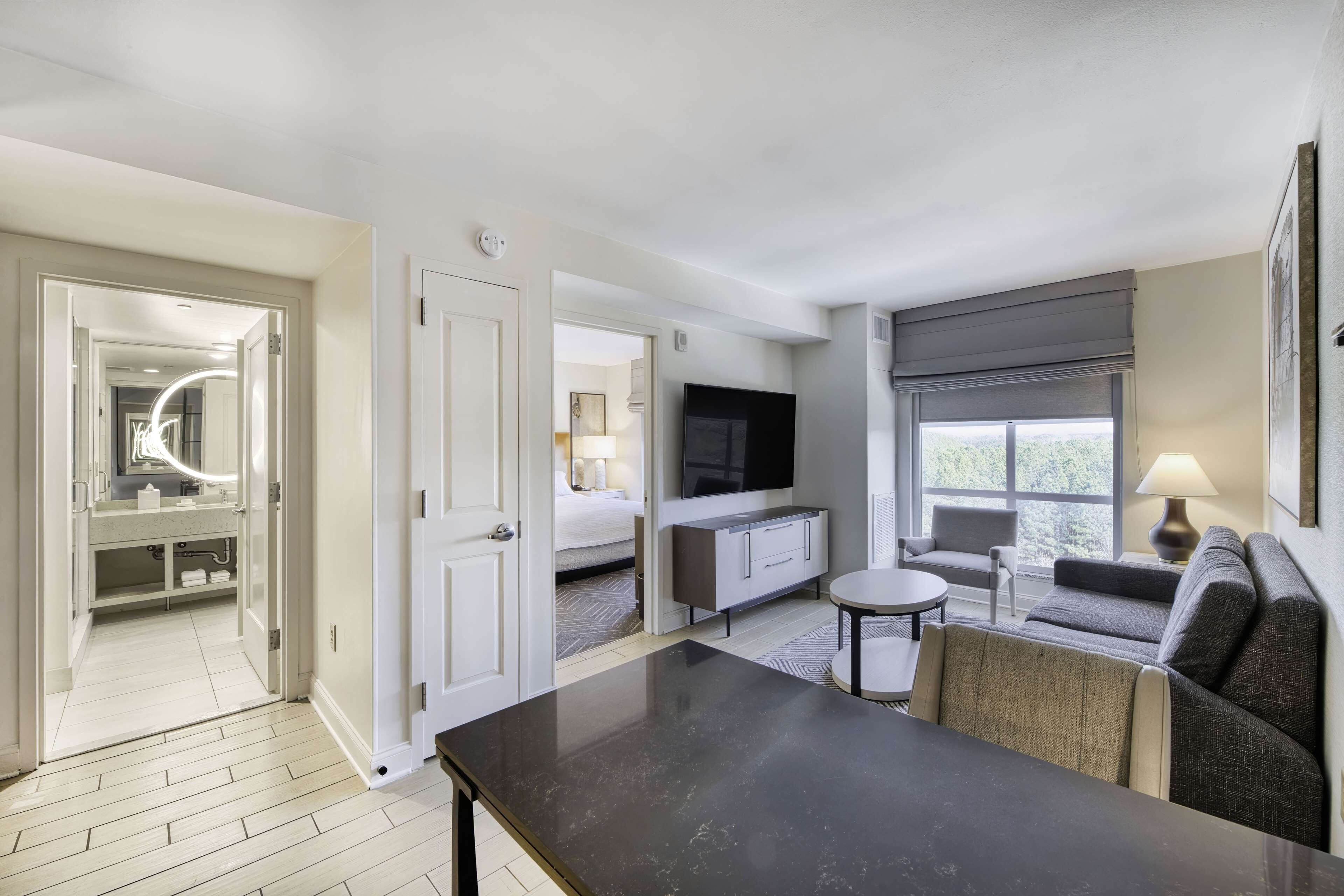 42-inch lcd tv with cable channels, tv, ipod dock