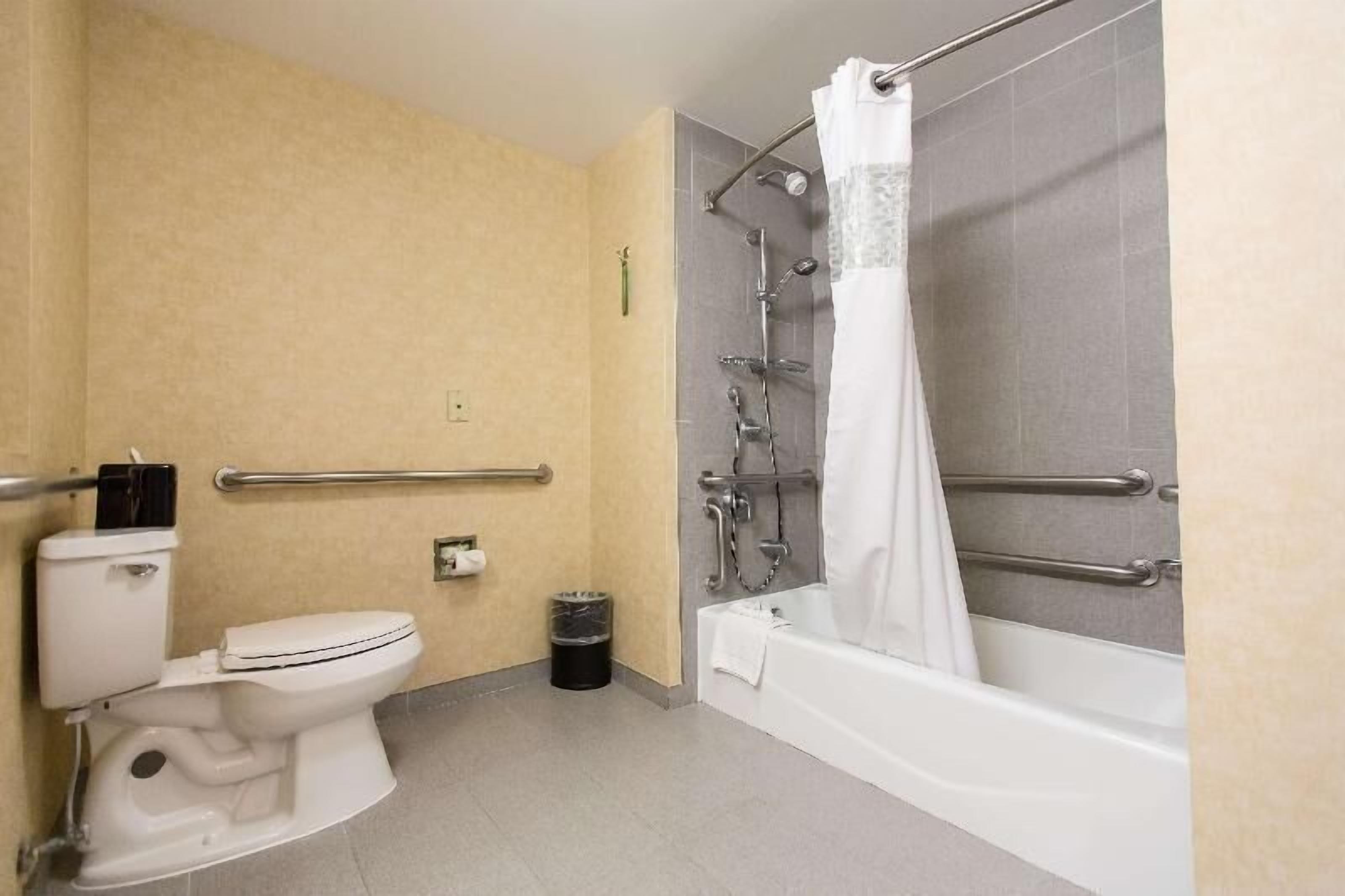 Bathroom | Hair dryer, towels, soap, shampoo