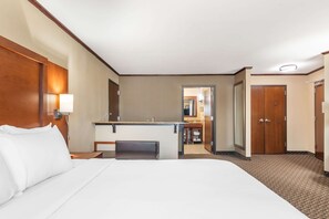 Suite, 1 King Bed, Non Smoking | Pillowtop beds, desk, laptop workspace, iron/ironing board