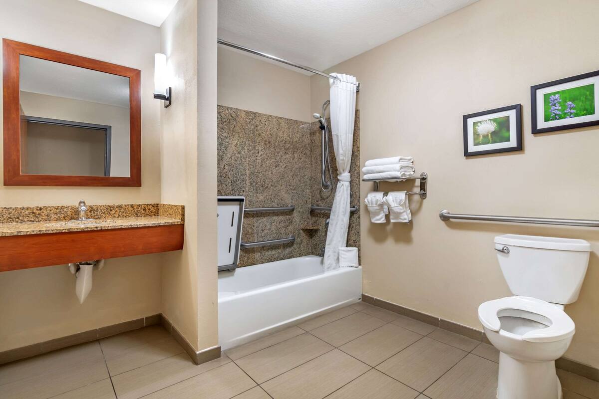 pillow-top beds, desk, laptop workspace, iron/ironing board