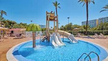 Indoor pool, outdoor pool, pool loungers