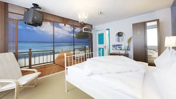 Quarto panorâmico | Roupas de cama premium, individualmente decorados