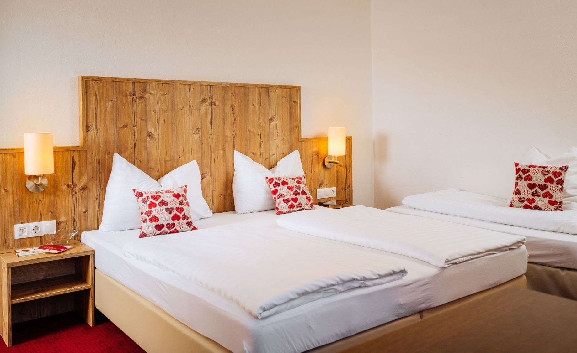 Premium bedding, pillowtop beds, desk, soundproofing