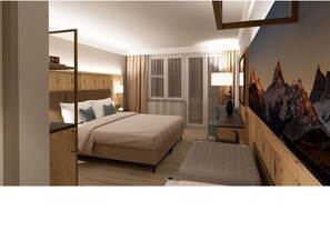 Chambre Double, non-fumeurs | Literie hypoallergénique, surmatelas, minibar, lits bébé (gratuits)