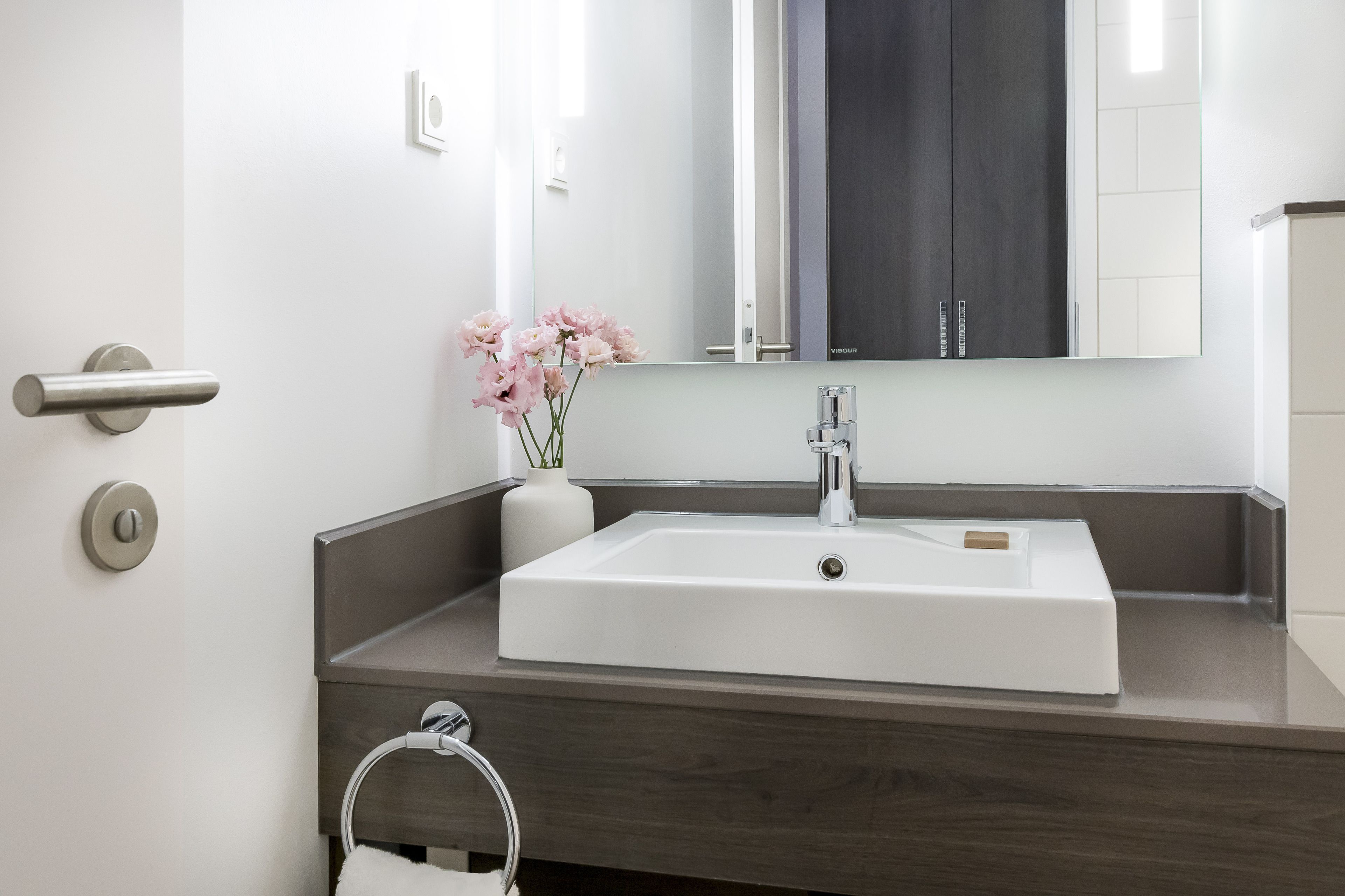 free toiletries, hair dryer, towels