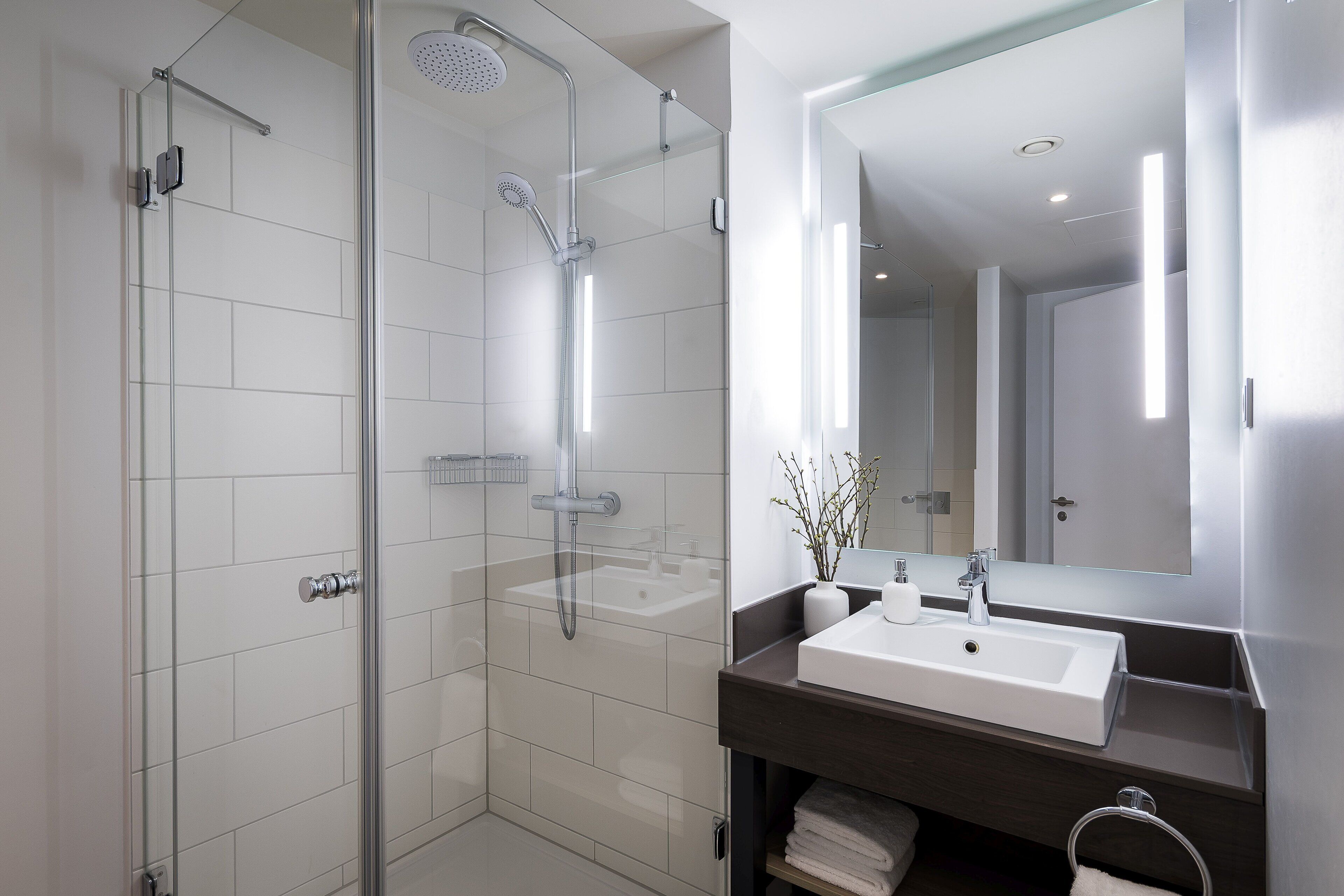 free toiletries, hair dryer, towels