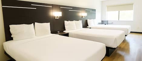 Blackout curtains, soundproofing, free WiFi, bed sheets