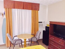 Fridge, microwave, coffee/tea maker