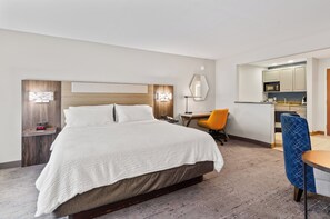 Suite, 1 King Bed, Fireplace | Desk, blackout drapes, iron/ironing board, free cribs/infant beds