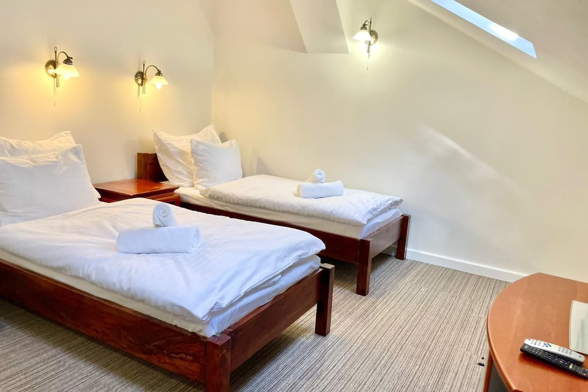 Economy Twin Room | Hypo-allergenic bedding available, in-room safe, laptop workspace