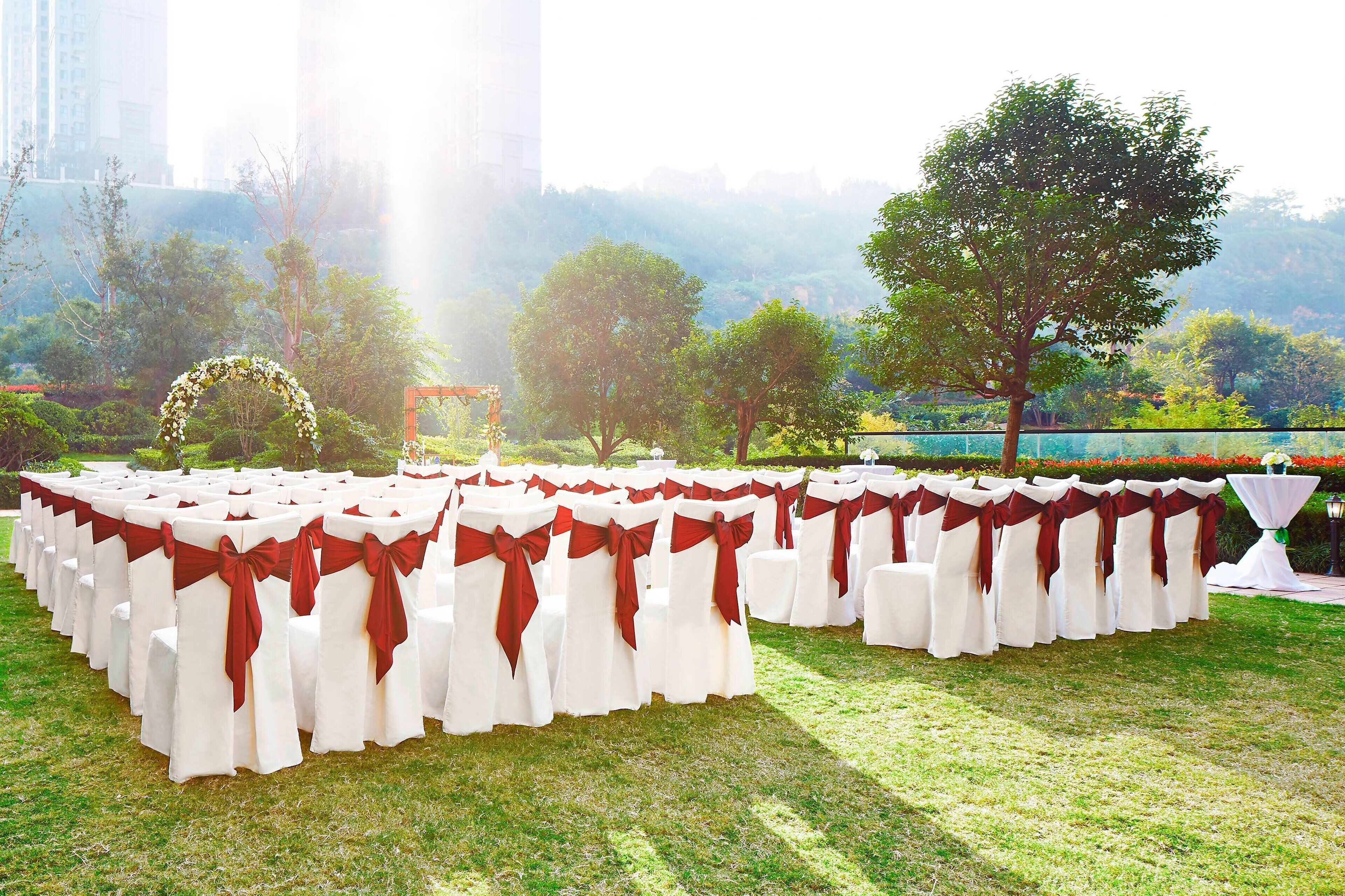 outdoor wedding area