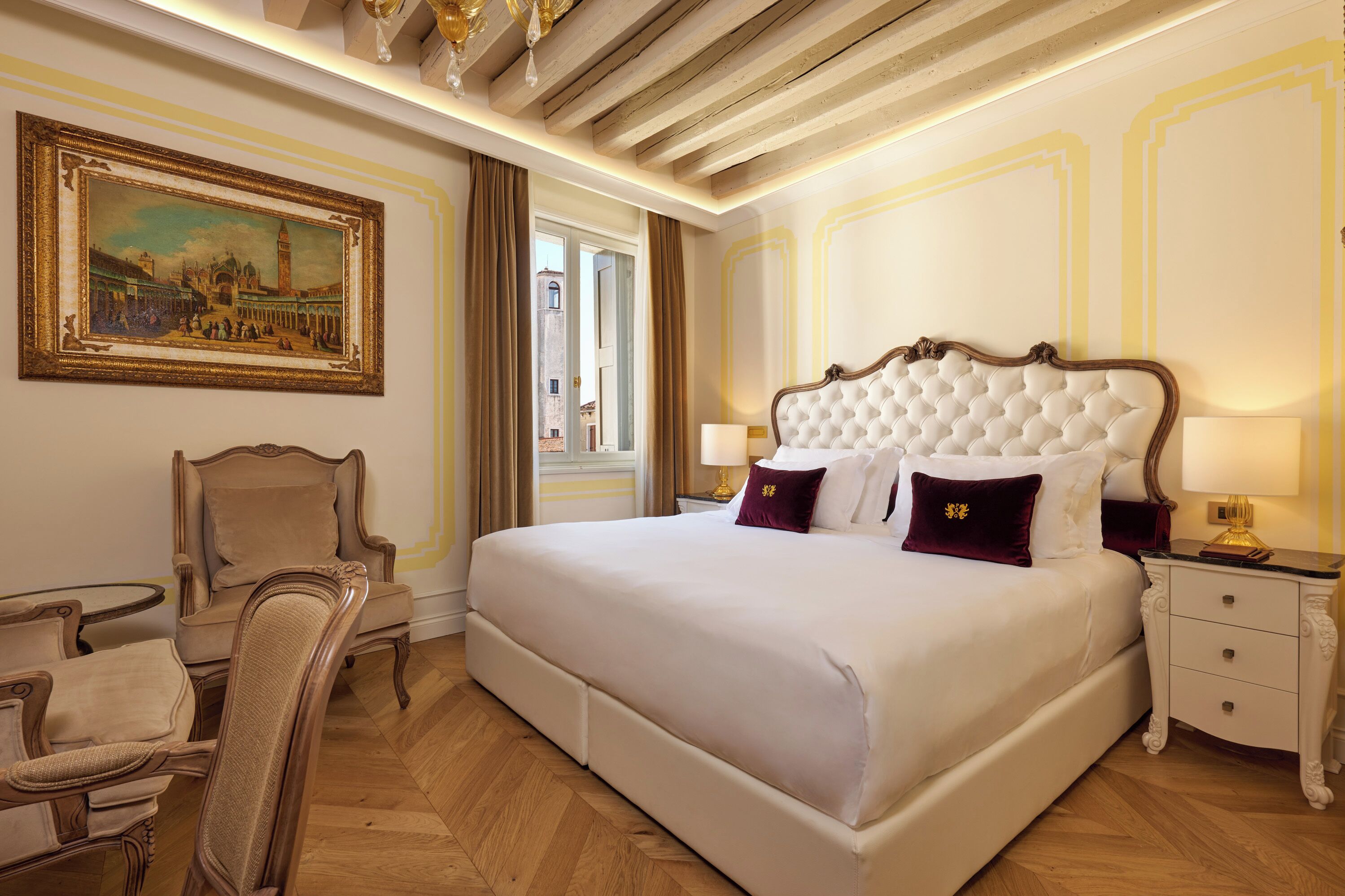 Premium bedding, down duvets, Select Comfort beds, minibar