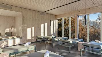 Un sauna, baño turco, masajes con piedras calientes, masajes tailandeses