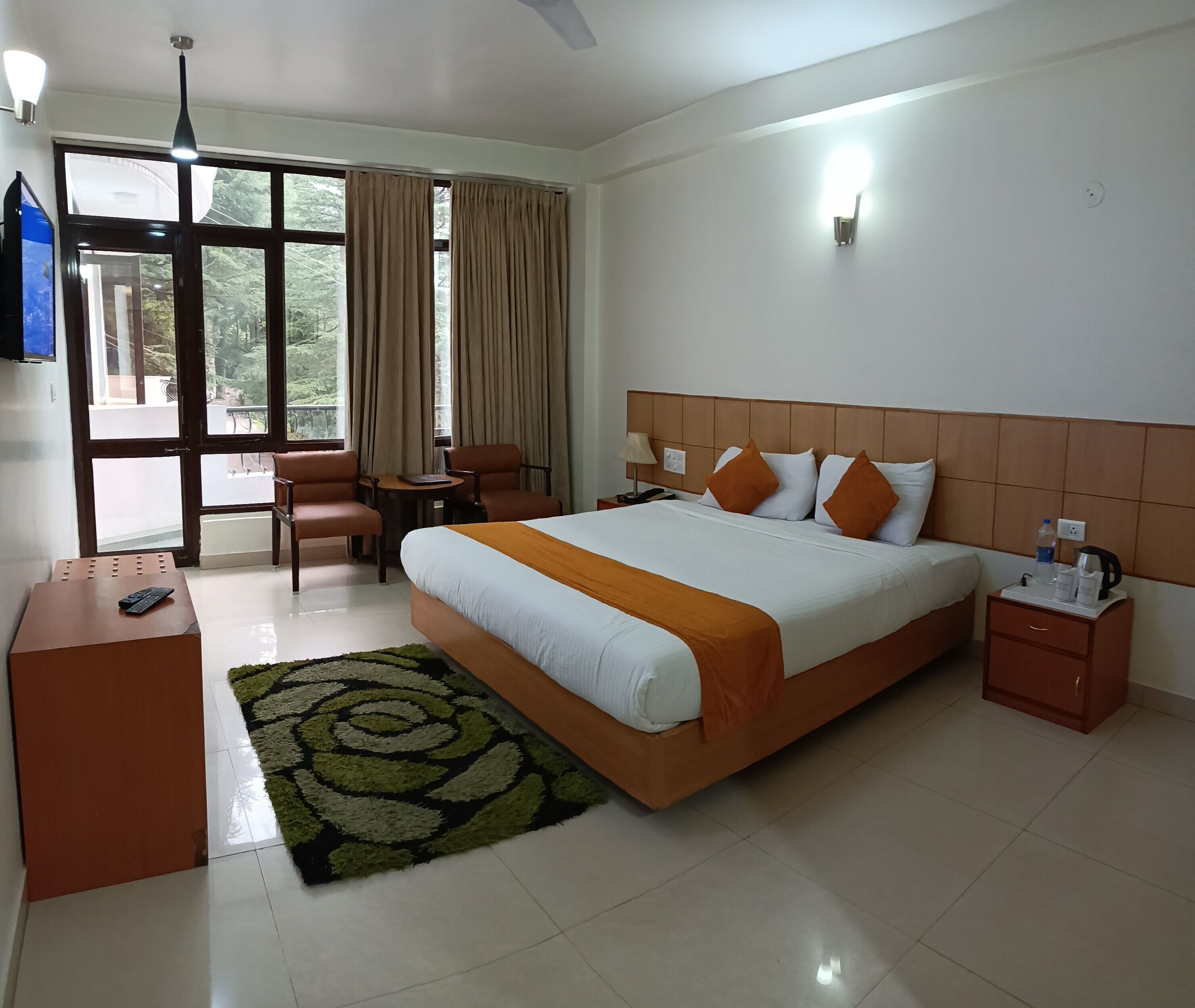 Premium bedding, laptop workspace, iron/ironing board, rollaway beds