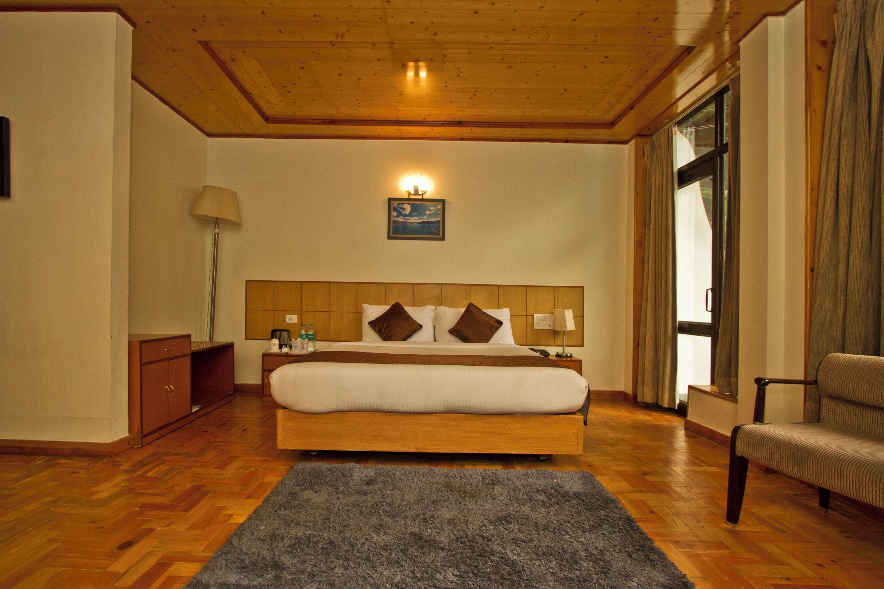 Premium bedding, laptop workspace, iron/ironing board, rollaway beds