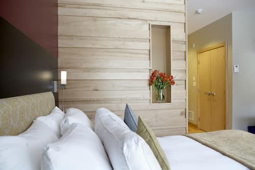 1 chambre, literie hypoallergénique, lit avec matelas Select Comfort