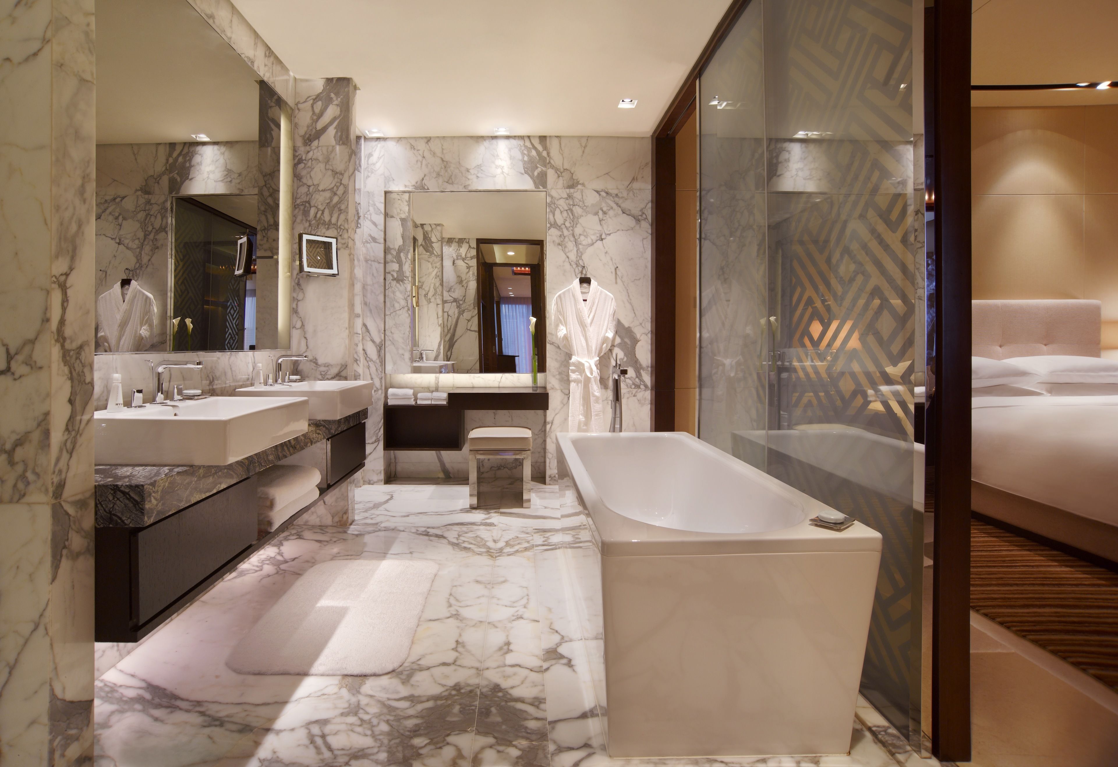 apartment, 1 bedroom (with club access) | bathroom | separate bathtub and shower, hair dryer, bathrobes, slippers