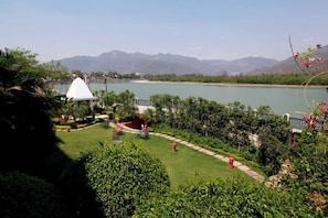 View from property - GANGA KINARE- A Riverside Boutique Resort, Rishikesh (Rishikesh)