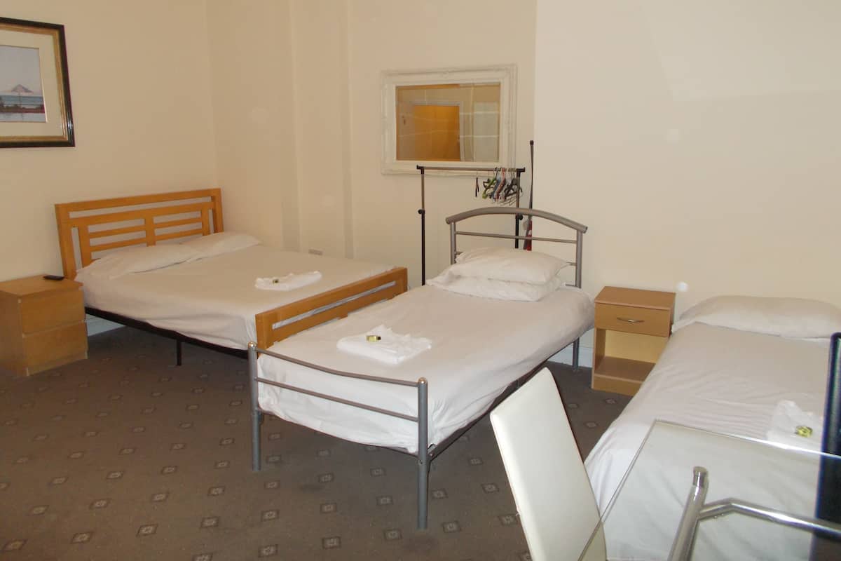 Desk, soundproofing, iron/ironing board (on request), free WiFi
