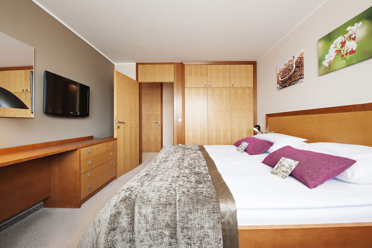 Standaard kamer | Een minibar, een kluis op de kamer, een bureau, gratis wifi