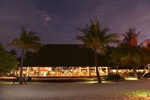 Beach views, serves happy hour