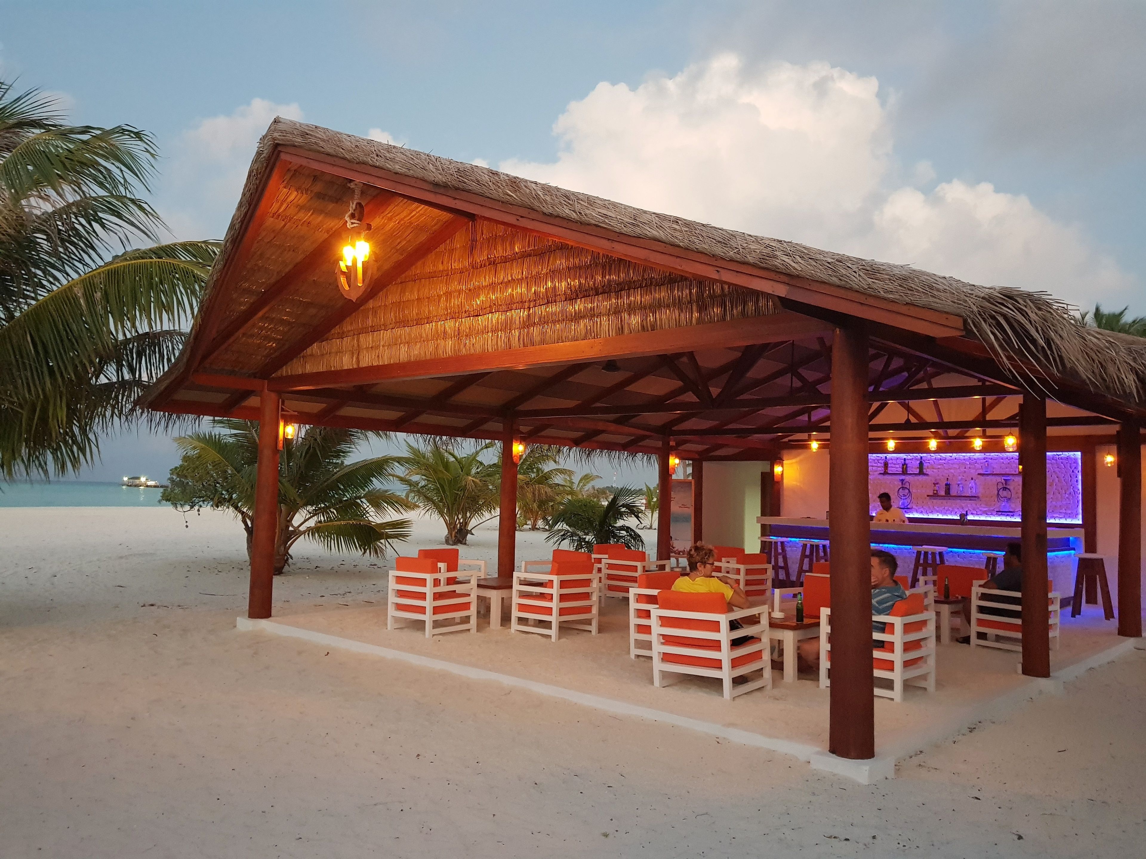 Beach views, serves happy hour