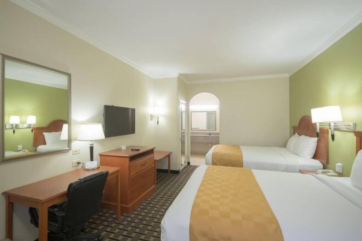 Desk, free WiFi, bed sheets