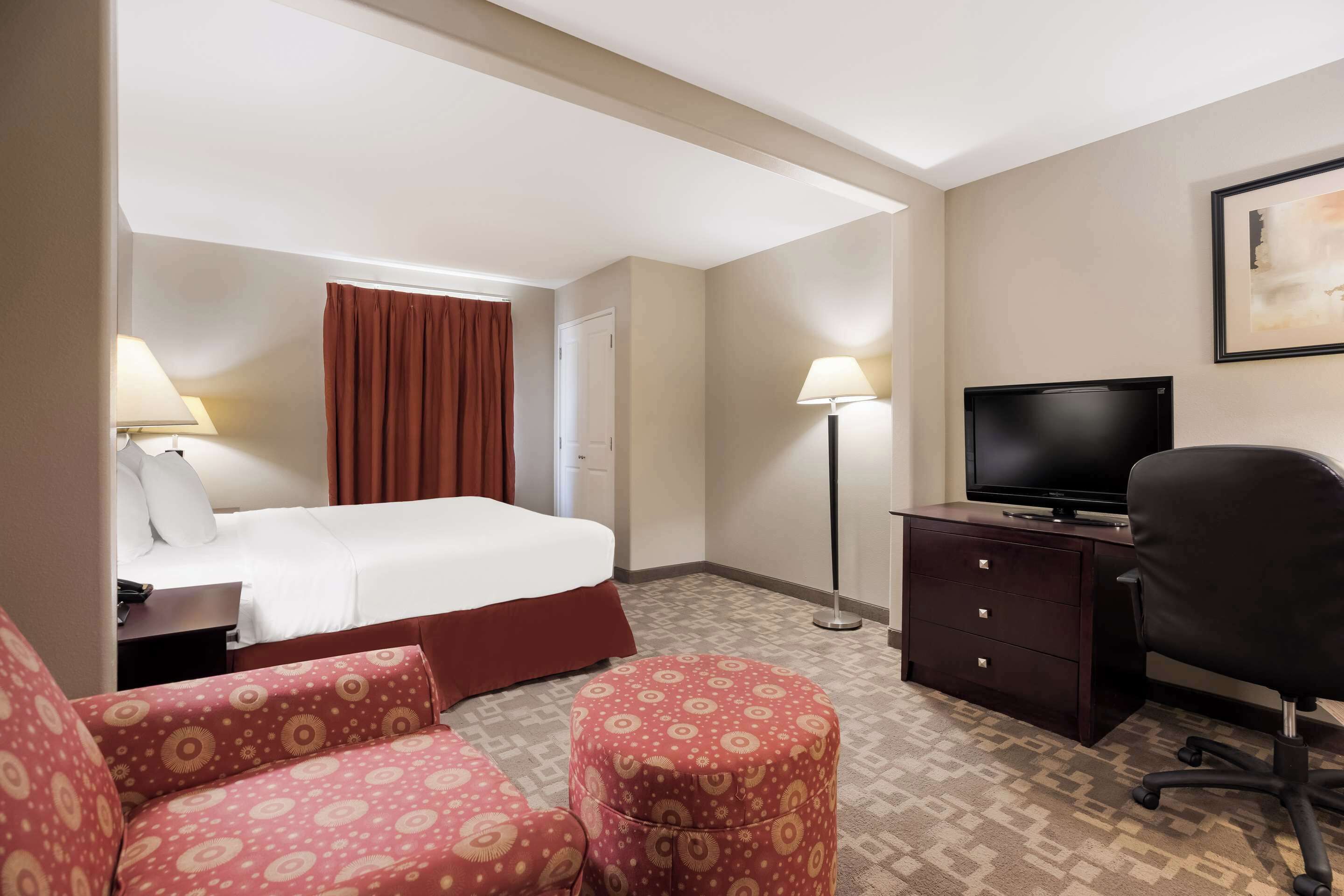 individually furnished, desk, laptop workspace, iron/ironing board