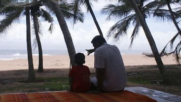 En la playa