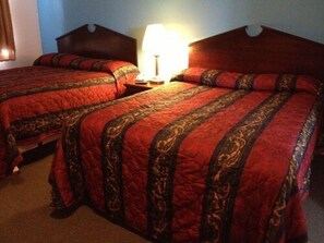 Standard Room, 2 Queen Beds | Individually furnished, desk, blackout drapes, iron/ironing board - Budget Inn Fort Stockton (Fort Stockton)