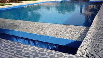 Indoor pool, outdoor pool, open open 24 hours a day, pool loungers