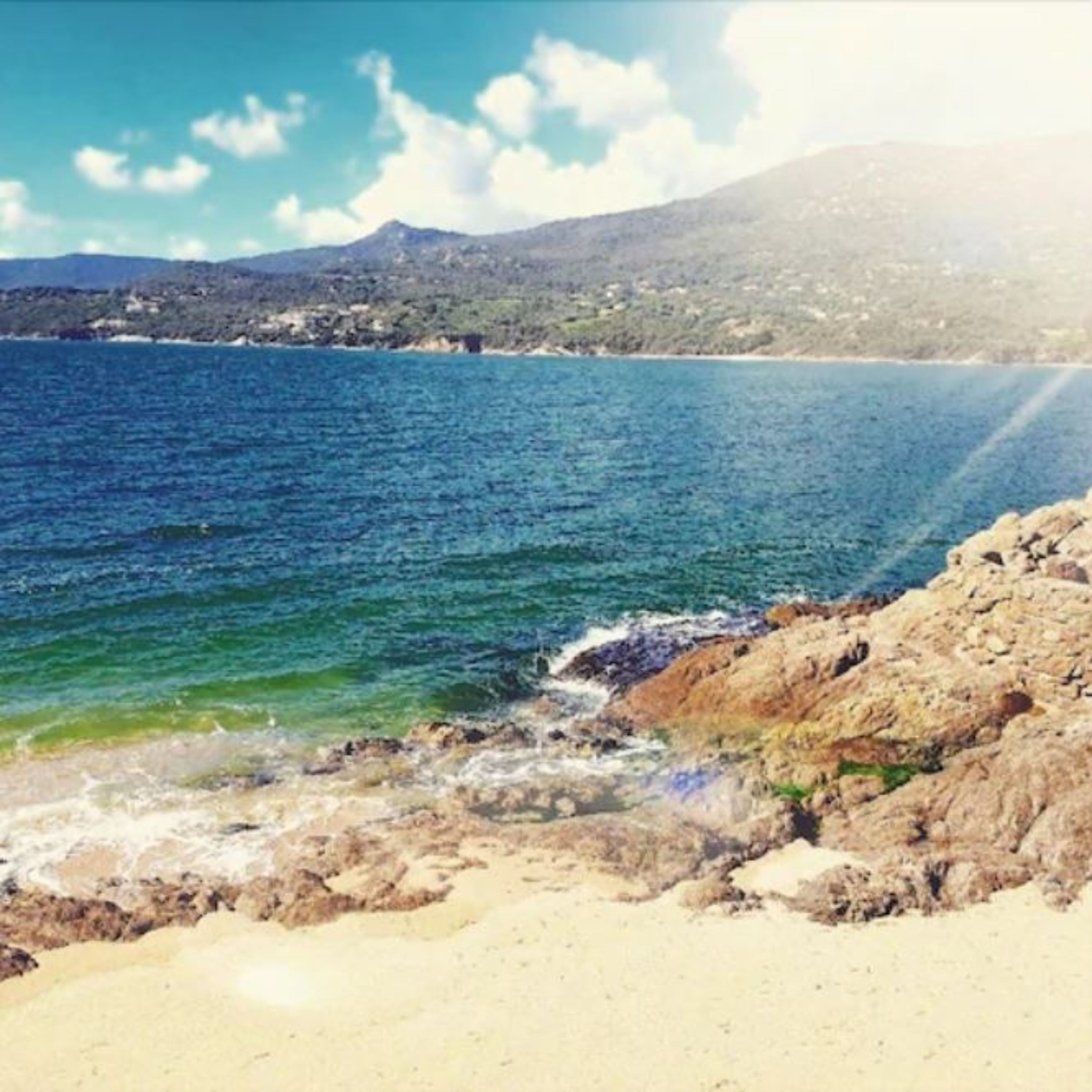 private beach, beach bar